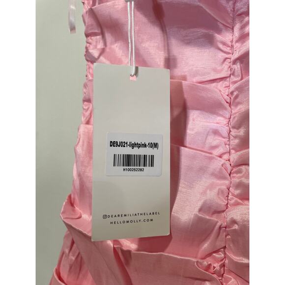 NWT Dear Emilia by Hello Molly Under The Chandelier Strapless Maxi Dress Pink M - Picture 8 of 8